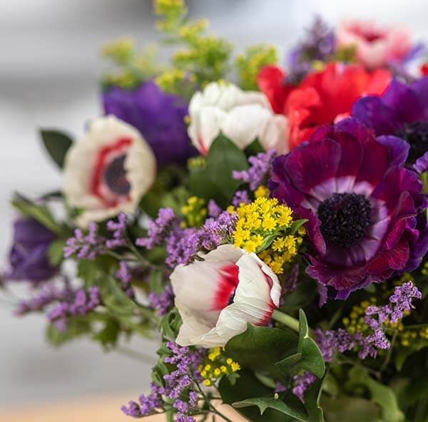 לה ולי פרחים - זר כלניות - משלוחי פרחים בחיפה